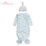 Cotton Jersey Newborn Sleeping Bag 0-6M Baby Safe Sleep Sack Knotted Baby Gown Unisex Newborn Baby Sleeping Bag