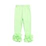 Cotton Toddler Infant Boutique Clothes Ruffle Baby Girls Pants Leggings Infant Icing Leggings Solid Color Casual Pants