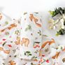 Flower Infant Girls Boys Organic Muslin Swaddle Bamboo Cotton Fabric Blanket Muslim Baby Blankets