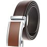 Gina Free Logo Men's Real Leather Ratchet Dress Belt with Automatic Buckle