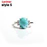 Natural Rose Quartz Malachite Different Gems Adjustable Larimar Ring
