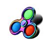 Rainbow Pop Bubble Fidget Spinner Simple Push Tie Dye Fidget Toys Silicone Spinners