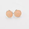 Silver Plating Stud Resin Druzy Drusy Earrings 12Mm Resin Cabochon Earrings for Women Jewelry Gift