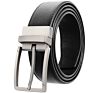 Zk707-3 Zinc Alloy Pin Buckle Genuine Leather Belt for Men