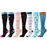 4 Pair Design High Running Travel Logo Nurse Nursing Socks Compression Set