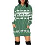 Christmas Hoodies Women Long Sleeve Sweatshirt Christmas Printed Pocket Women Sweatshirt Dress Hoodies