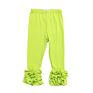 Cotton Toddler Infant Boutique Clothes Ruffle Baby Girls Pants Leggings Infant Icing Leggings Solid Color Casual Pants