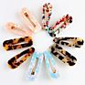 Fancy Womens Matte Acrylic Resin Acetate Pearl Barrette Hair Clips Marble Hair Accessories