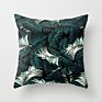 Fashionable Tropical Plant Polyester Hugging Pillow Case Office Fabric Sofa Cushion Cover Home Peach Skin Pillow Case