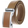 Gina Free Logo Men's Real Leather Ratchet Dress Belt with Automatic Buckle