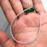 Handmade Gemstone Bracelet 2Mm Small Crystal Faceted Natural Gem Stone Beaded Adjustable Bracelet for Women Jewelry