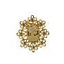 Jaenones Vintage Rhinestone Brooches Queen Head Portrait Brooch Cameo Brooch Sets