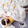 Luxury Simple Quilt Cover Bedding Set 100% Cotton Twill Small Fresh Double Bed 4 Pcs Bed Sheet Set