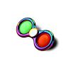 Rainbow Pop Bubble Fidget Spinner Simple Push Tie Dye Fidget Toys Silicone Spinners