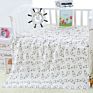 100% Cotton Muslin Swaddle Blanket Tassel 120*110 Cm Wrap Towel for Baby