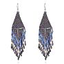 Colorful Handmade Seed Beads Earrings Boho Tassel Long Earrings for Women Jewelry