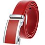 Gina Free Logo Men's Real Leather Ratchet Dress Belt with Automatic Buckle