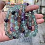 Luxury Feng Shui Rose Quartz Jade Stone Bead Bracelets Simple Men's Natural Gems Stone Healing Crystal Bracelet