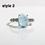 Natural Rose Quartz Malachite Different Gems Adjustable Larimar Ring