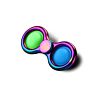 Rainbow Pop Bubble Fidget Spinner Simple Push Tie Dye Fidget Toys Silicone Spinners