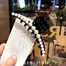 White Women Hair Clips Accessories Pearl Crystal Hair Claw for Girls