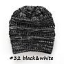 Women Style Design Acrylic Multifunction Messy Bun Ponytail Beanie Hat with Hole
