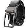 Zk707-3 Zinc Alloy Pin Buckle Genuine Leather Belt for Men