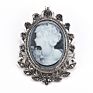 Jaenones Vintage Rhinestone Brooches Queen Head Portrait Brooch Cameo Brooch Sets