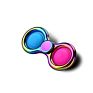 Rainbow Pop Bubble Fidget Spinner Simple Push Tie Dye Fidget Toys Silicone Spinners