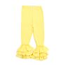 Sales Toddler Ruffle Leggings Solid Color Triple Cotton Kids Clothing Girls Ruffle Pants