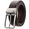 Zk707-3 Zinc Alloy Pin Buckle Genuine Leather Belt for Men