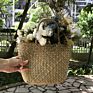 079 Natural Seagrass Tote Shopping Bags Vietnam Woven Seagrass Beach Handbag
