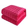 100% Flannel Blanket Faux Fur Polar Fleece Coral Adults Bedding Blanket