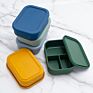 100% Food Grade Silicone Food outside Tableware Grid Box with Lid