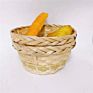 100% Handmade Food Contact Mini Bamboo Basket Storage Baskets Bamboo Food Bread Serving Fruit Basket
