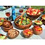 100%Natural Wood Serving Bowl Wooden Salad Bowl Bamboo Fruit Bowl