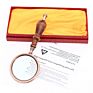 10 Times Wood Handle Reading Magnifying Glass Optical Glass Magnifier