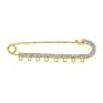 10Cm 8 Loops Pin for Kids Big Pink Blue Crystal Baby Safety Pin Islam Allah Mashallah Charms Brooch Baby Collar Clip Badge Pin