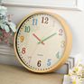 12Inch Wall Nordic Style Modern Frames Wall Clock Decor Color Silent Minimalist Home Decorative Wood Grain