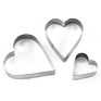 12Pcs Stainless Steel Cookie Cutter Heart Cookie Cutter Set Biscuit Cutter Stainless Steel Cake Baking Tool