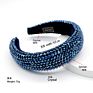 13 Multicolor 45Mm Wide Sponge Crystal Hair Bands Padded Hair Hoop Rhinestone Headbands for Girls Women