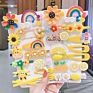 14 Pcs/Set Girls Lovely Colorful Fruit Flowers Butterfly Hairpin Cartoon Kids Hair Clips Set Hair Accessories