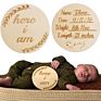 14 Pieces Double Side Crave Wooden Baby and Pregnancy Announcement Monthly Milestone Cards