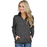 1/4 Zipper Women Casual Long Sleeve Color Block Sweatshirts Stand Collar Pullover Tunic Tops with Pockets Blank Customizable