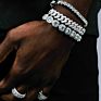 14K 18K Gold Plated Stainless Steel Iced Out Cz Miami Hip Hop Jewelry Cuban Luxury Link Chain Diamond Bracelet for Men Women