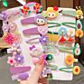 14Pcs Cute Girl Fruit Rainbow Hairpins Cartoon Bobby Pin Hair Clips Girls Children Headband Kids Accessories