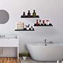 16 Inch Black Floating Shelves Set of 3 Picture Ledge Wall Mount Shelf for Bedroom Living Room Office Kitchen