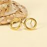 18K Gold Circle Stud Earrings Small round Hoop Post Stud for Women Minimalist Post Earring