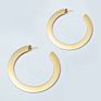 18K Gold Plated Earings Stainless Steel Jewelry Circle Shiny Big Hoop Earrings Eef1018-G1