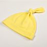 1Pcs Newborn Baby Solid Color Bucket Hats Knotted Hat